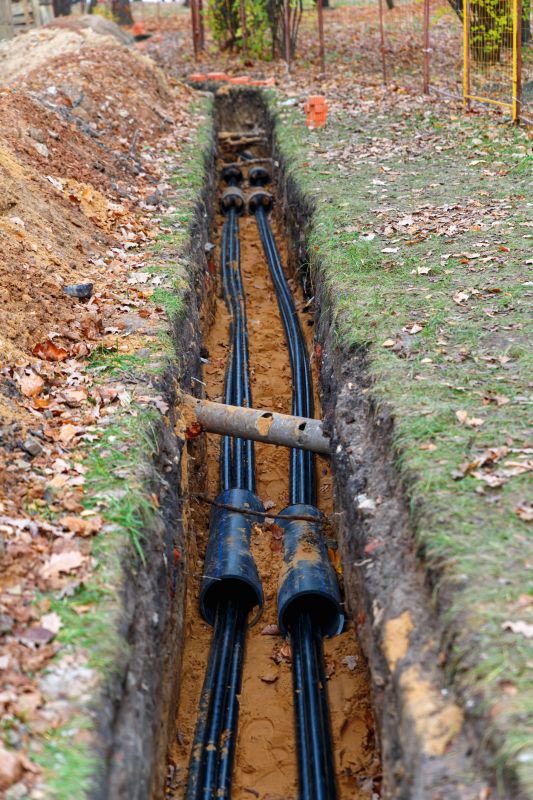 Deep Trenches for Utility Lines